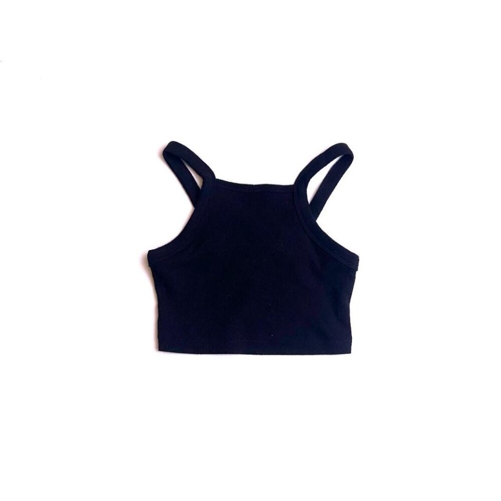 black bershka crop top